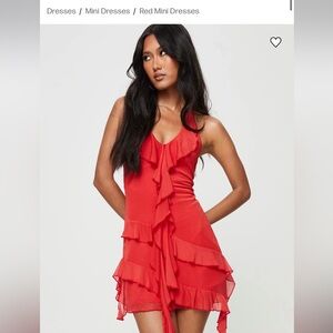 Princess Polly
Fig Ruffle Mini Dress Red